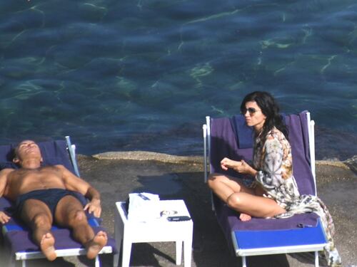 Roberto Mancini si rilassa la mare