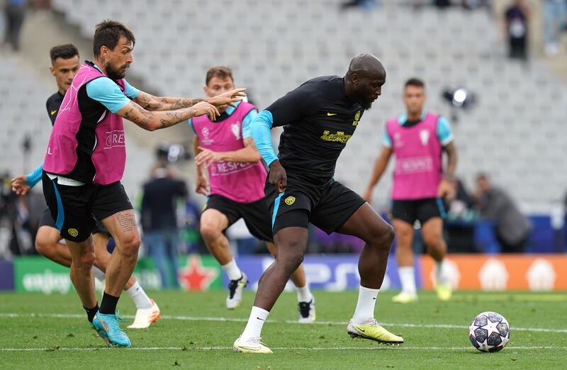 Lukaku allenamento Fotogramma
