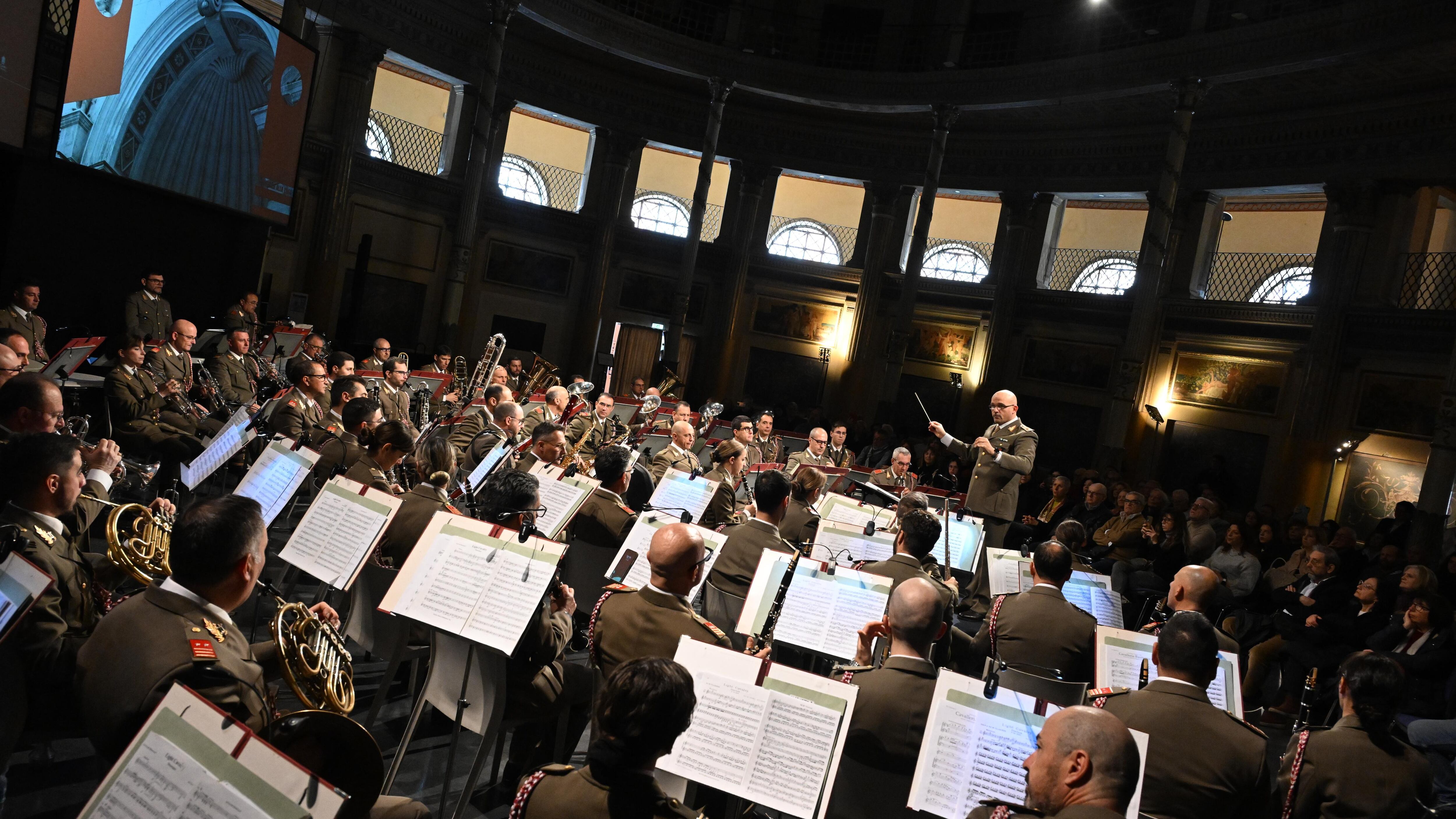 La magnifica esibizione della Banda dell'Esercito all'Acquario Romano