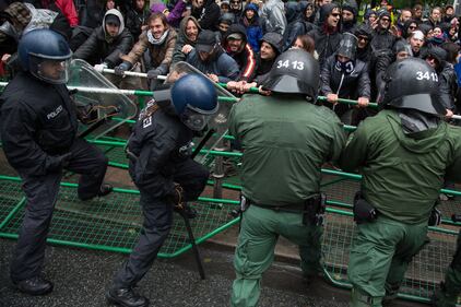 La protesta dei Blockupy 8