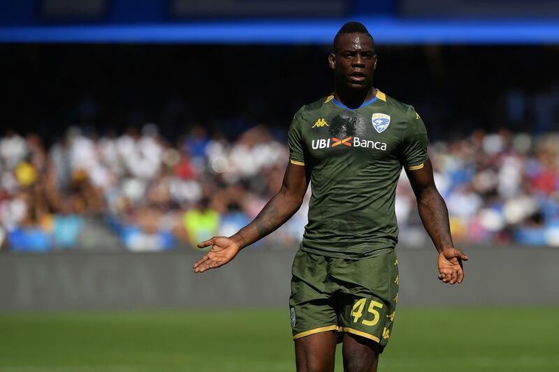 Balotelli al San Paolo con la figlia Pia