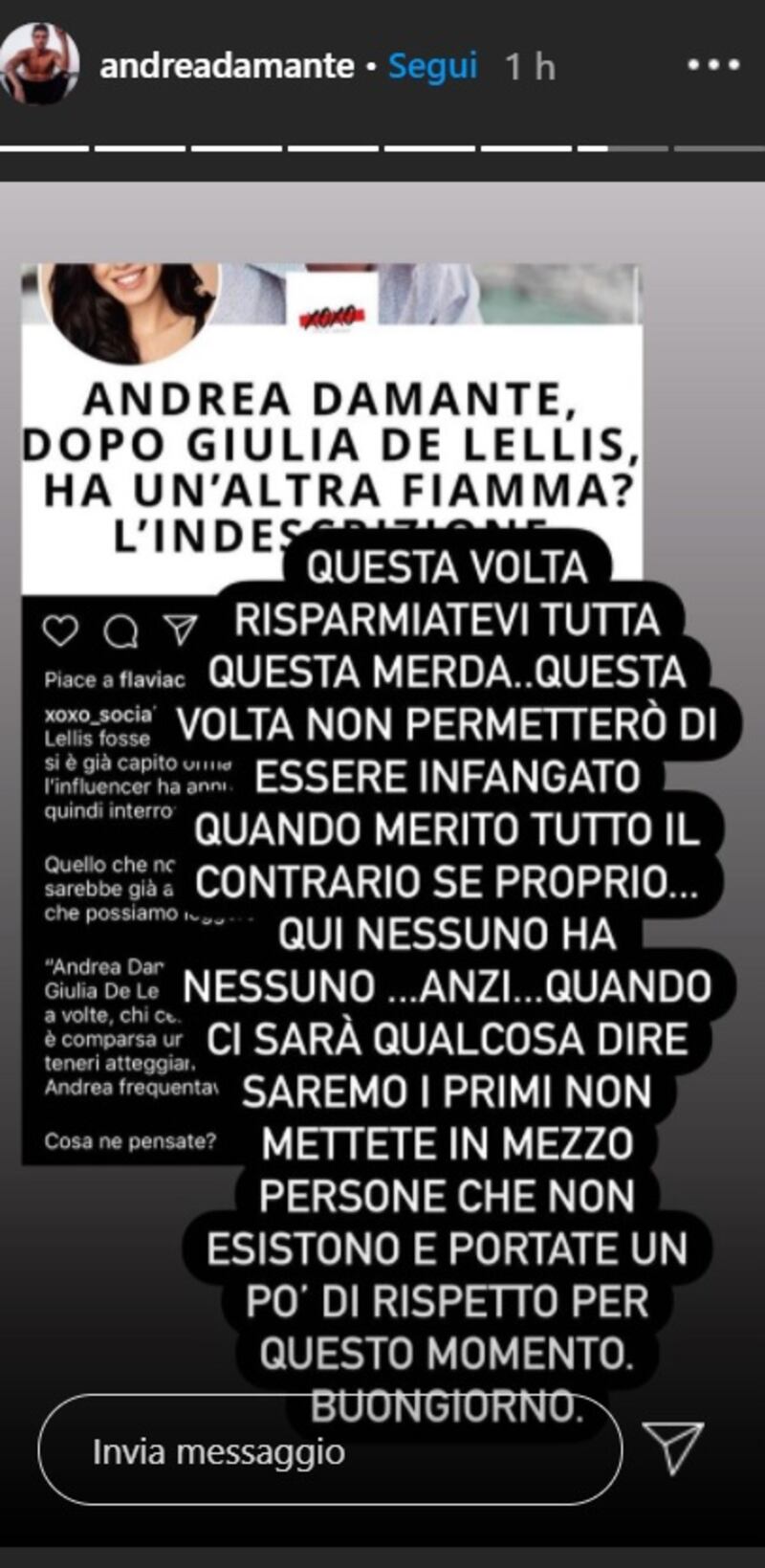 Andrea Damante social