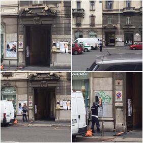 "I manifesti sono abusivi". Arrivano i vigili per Sala 1