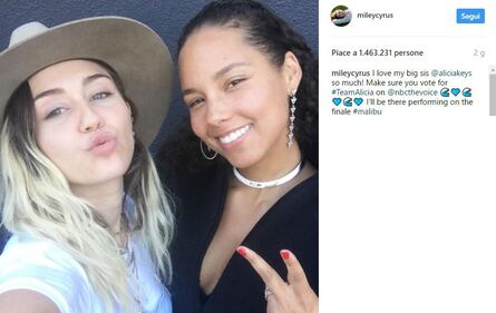 Miley Cyrus e Alicia Keys, sexy senza trucco 3
