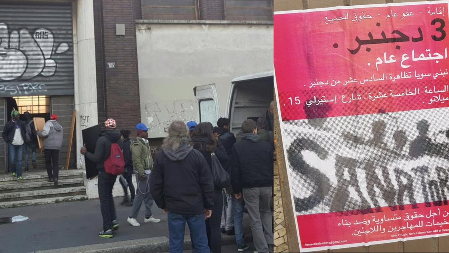 Manifesti anche in arabo per il raduno no global negli ex bagni occupati