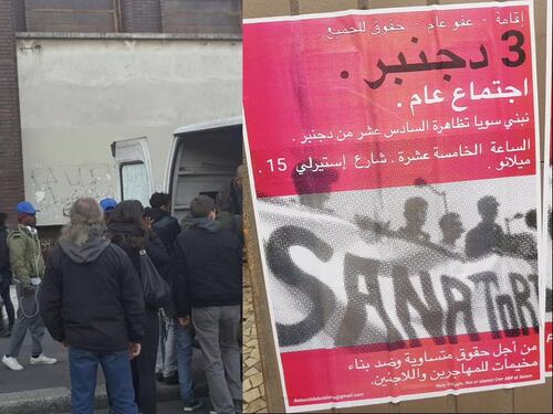 Manifesti anche in arabo per il raduno no global negli ex bagni occupati