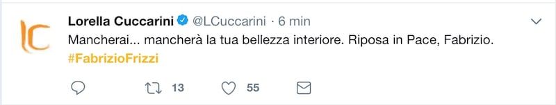 Fabrizio Frizzi, il cordoglio social dei vip 3
