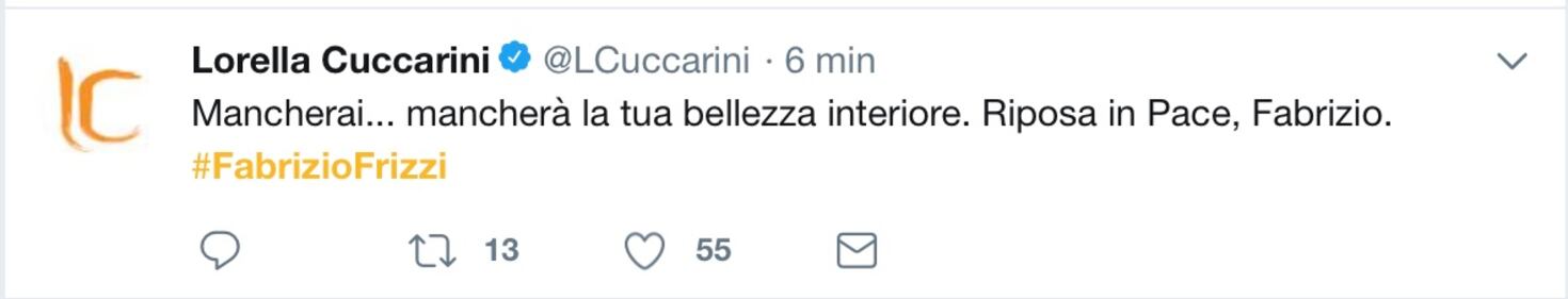 Fabrizio Frizzi, il cordoglio social dei vip 3