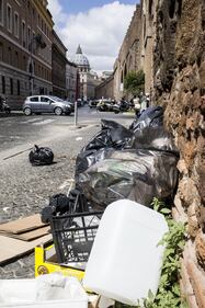 Roma, sciopero rifiuti: il disagio per le vie della città 9