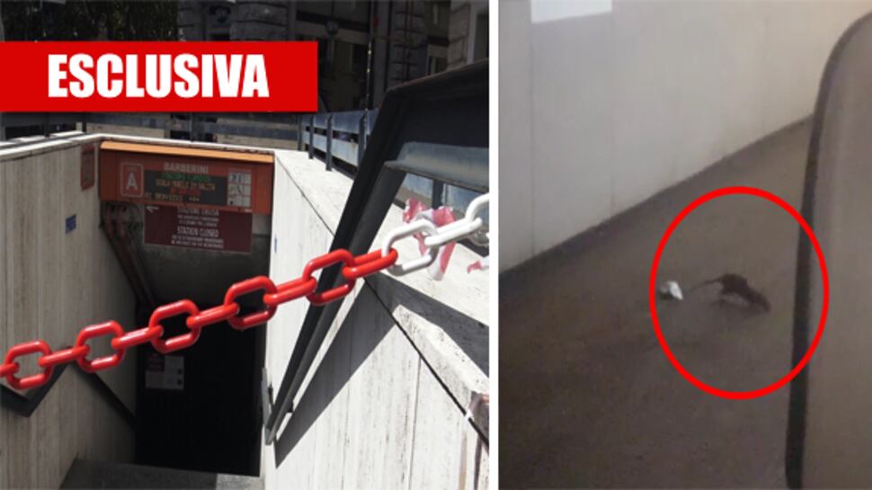 Barberini, la fermata della metro invasa dai topi dopo 5 mesi di abbandono