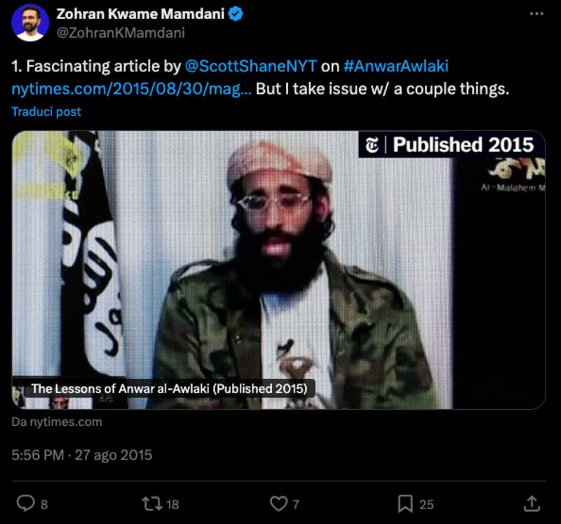 I tweet pro Al Qaeda di Mamdani 1
