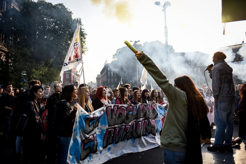 Corteo di studenti in protesta 19