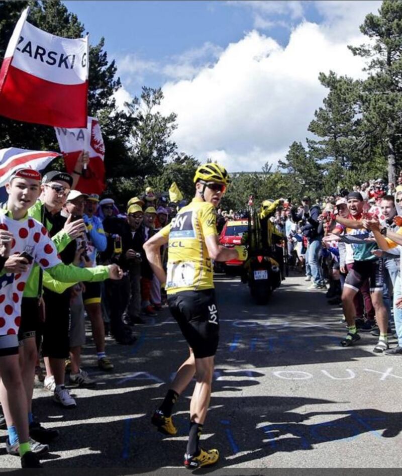 La corsa a piedi di Froome 1