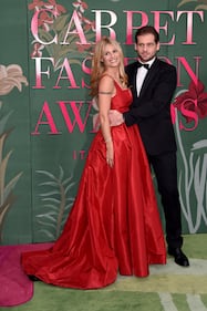 Michelle Hunziker e Tomaso Trussardi sul Green Carpet Fashion Awards 2019