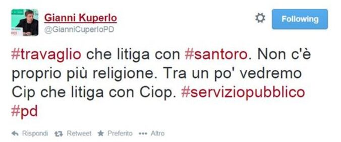 L'ironia di Twitter sulla lite Santoro - Travaglio 5