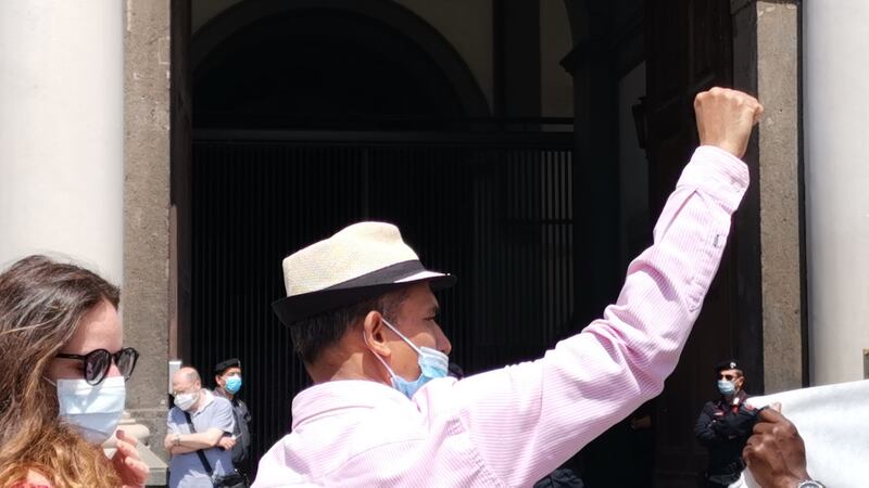 Migranti in protesta contro la sanatoria 10