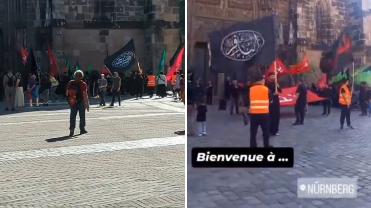 Bandiere e preghiere fuori dalla cattedrale: la provocazione islamica dopo l'attentato in Germania