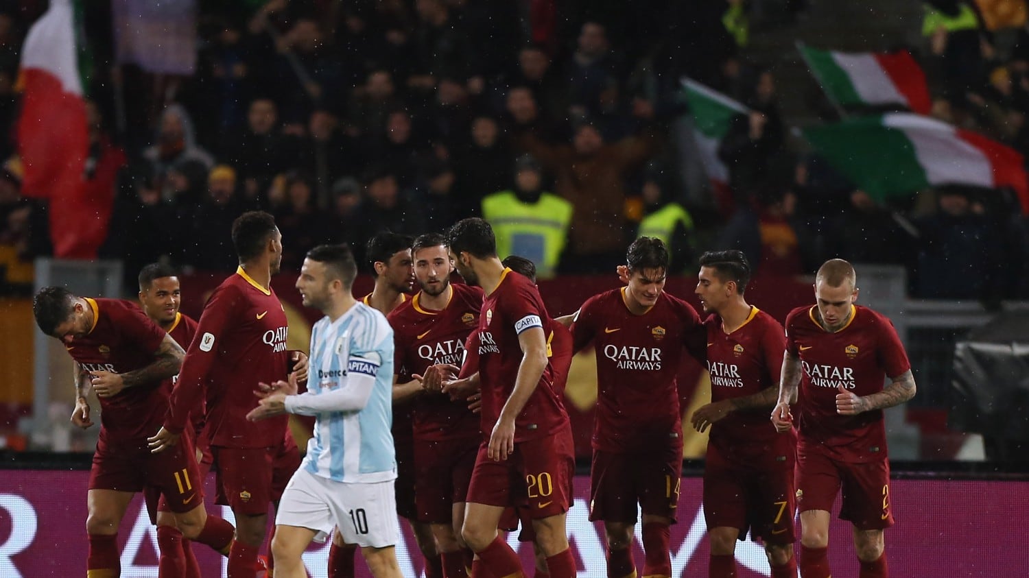 La Roma serve il poker all'Entella: 4-0 e giallorossi ai quarti di Coppa Italia