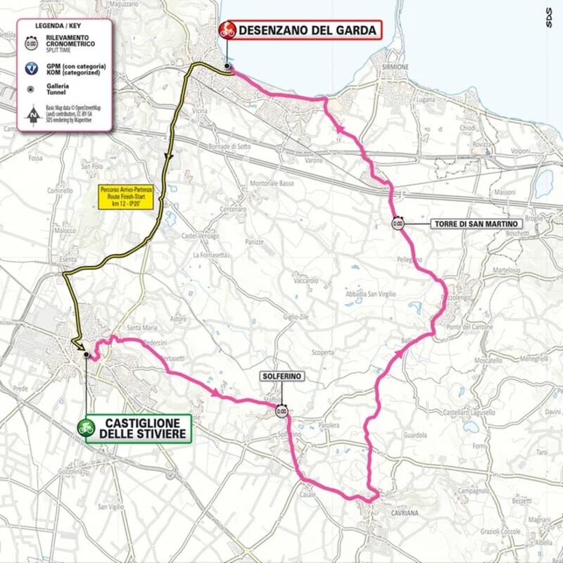 Giro 2024 tappa 14 planimetria