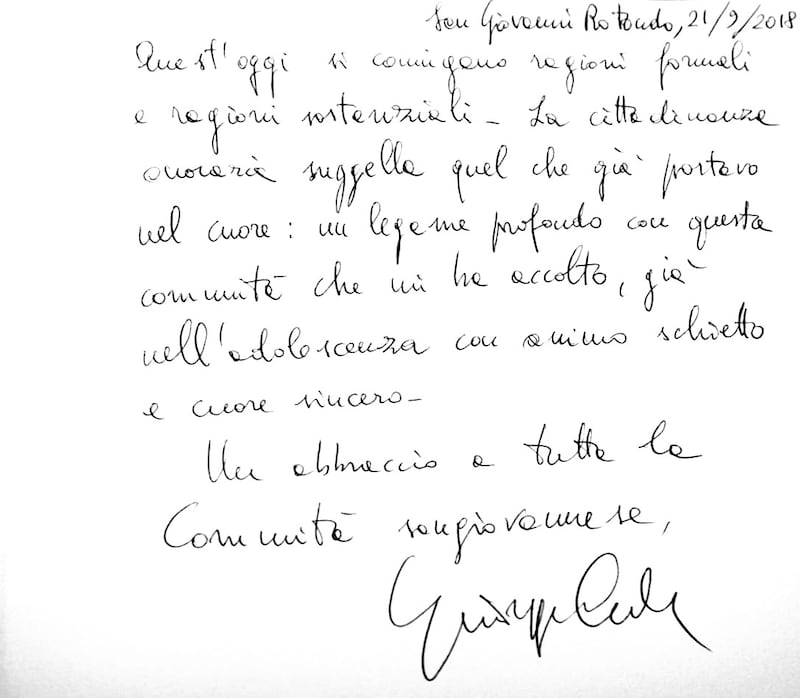 grafia giuseppe conte