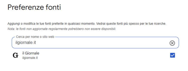 Il Giornale Fonte preferita