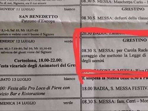 Il parroco dice messa per Carola e le altre delle Ong, Centinaio: "Basta con queste pagliacciate"