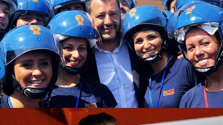 Il Pd vuol "incriminare" Salvini per la foto con le agenti