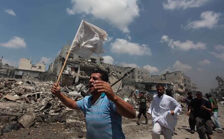 Quartiere di Gaza spazzato via 8