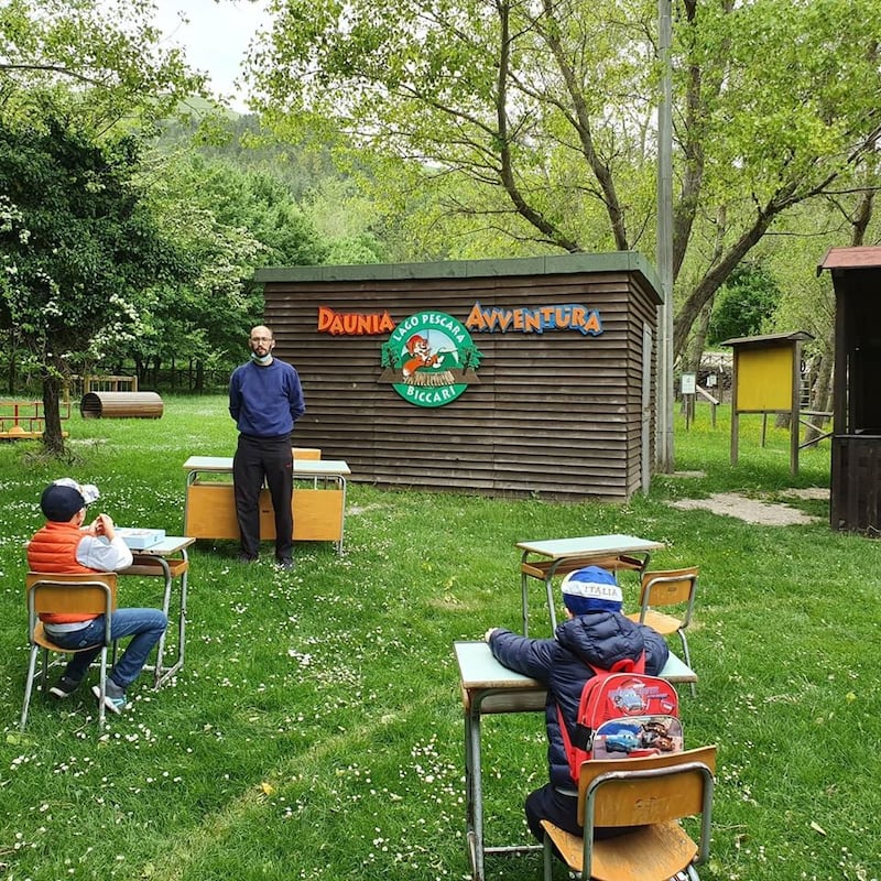 Biccari, le immagini della scuola nel bosco 2