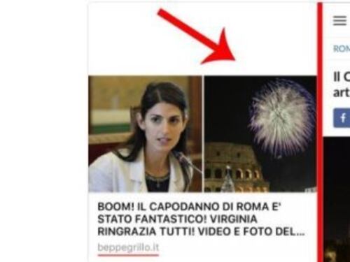 Grillo esalta il Capodanno del M5s, ma usa una foto del 2015