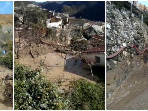 Tonnellate di fango scendono come magma dalla montagna nell'Imperiese