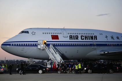 L'arrivo a Fiumicino di Xi Jinping 1
