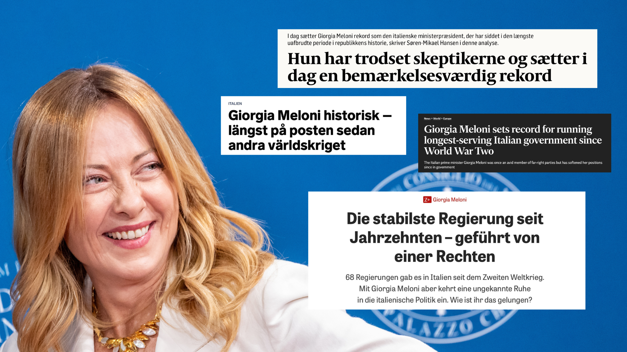 Meloni Giornali esteri