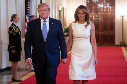 Trump e la first Lady Melania alla Celebration of Military Mothers alla Casa Bianca 2