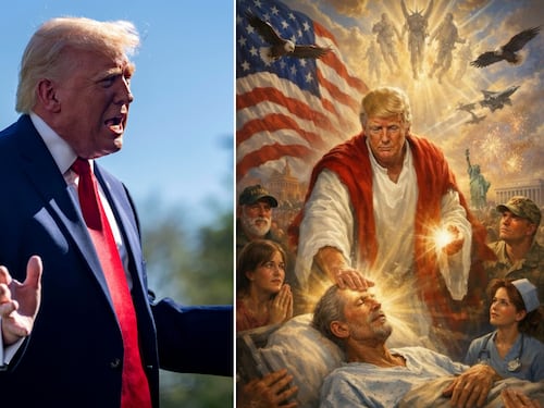Trump come Gesù: ecco l'immagine che ha scatenato le polemiche