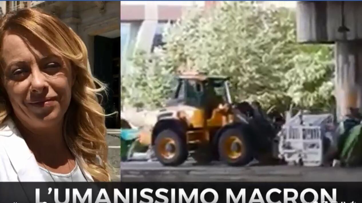 Meloni incastra Macron col video sugli sgomberi: "Migranti? Stai zitto"