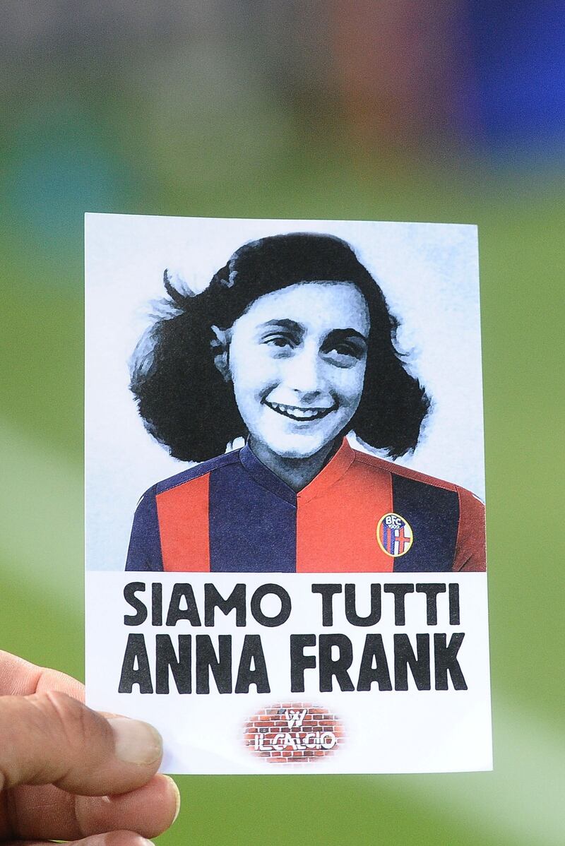 Lazio a Bologna con la maglia di Anna Frank 3