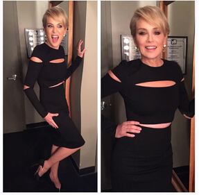 Sharon Stone, il seno sfugge dal costume 28