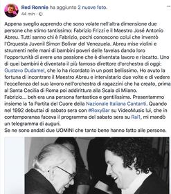 Fabrizio Frizzi, il cordoglio social dei vip 4