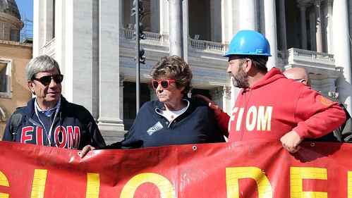 La manifestazione Cgil a Roma 1