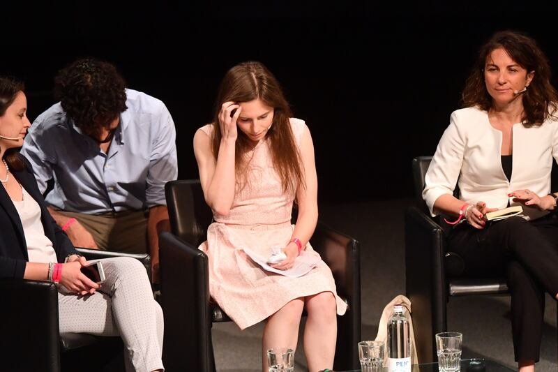 Amanda Knox si commuove al Festival della Giustizia 2