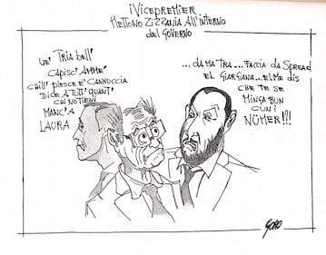 La vignetta del giorno - I vicepremier contro Tria 1