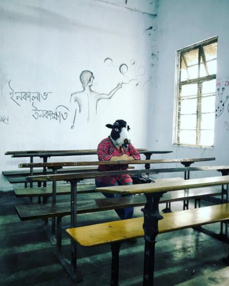 India, la protesta di un artista: "Le mucche sono più importanti delle donne" 6