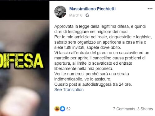 Gli inquietanti post del negoziante anarchico che fa sconti solo a stranieri
