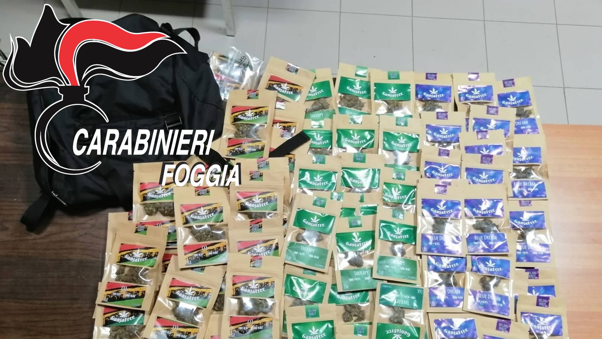 Foggia, arrestati pusher che vendevano marijuana "legal"
