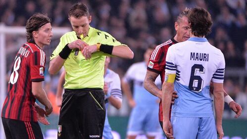 Lo scontro con Mauri durante la partita 1