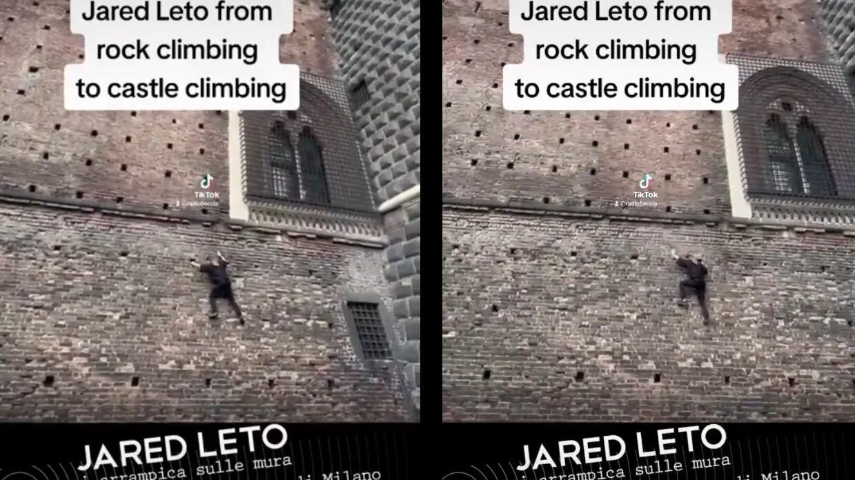 Jared Leto e la scalata delle mura del Castello Sforzesco: il video è virale