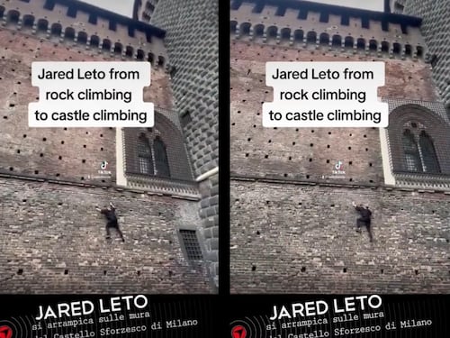 Jared Leto e la scalata delle mura del Castello Sforzesco: il video è virale