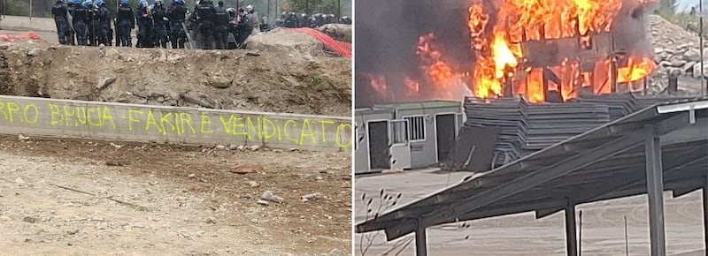 Centinaia di No Tav incappucciati assaltano la Val Susa. Pietre e molotov contro gli agenti, a fuoco la control room del cantiere