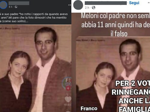 Foto virale di "Meloni col padre". Squarta: "Denuncio per fake". La premier: "Siamo al cabaret"